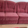 Sofa Couch rot ausziehbar Bettfunktion -1