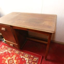 Schreibtisch Antik mit Fächer-Fach Etikett -BOX- -1