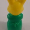 DDR Retro - Vintage Osterhase - Hasenfrau in grün mit gelb Plastik