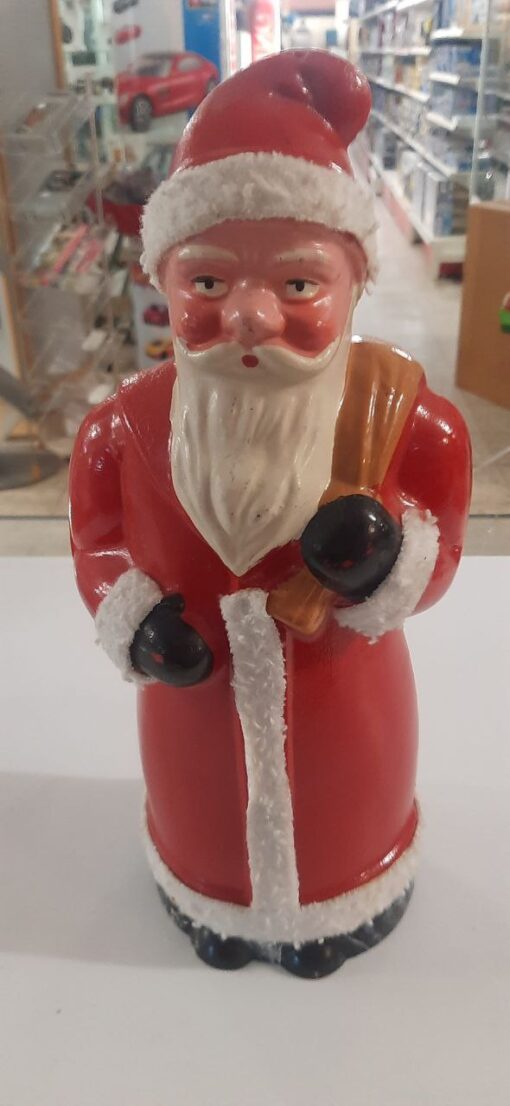 DDR Retro - Vintage Weihnachtsmann aus Hartplastik, Höhe 30 cm